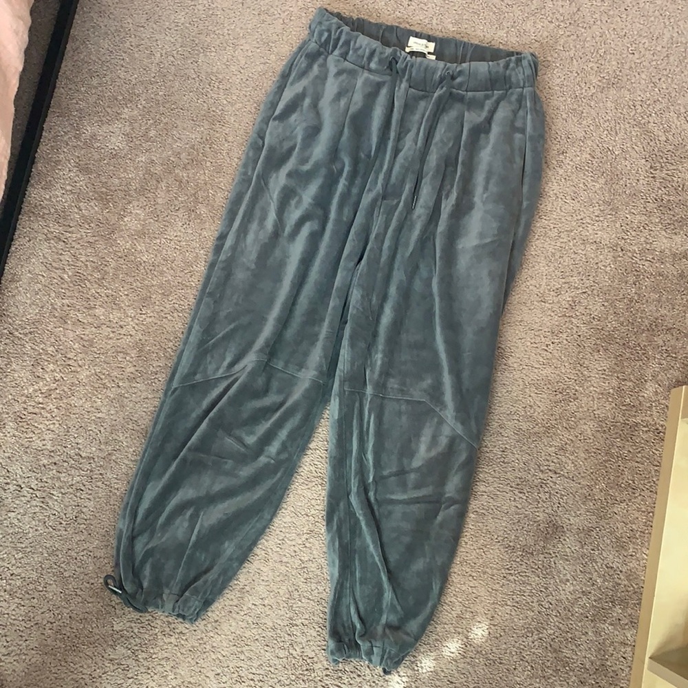 Velour urban outfitters joggers with tie